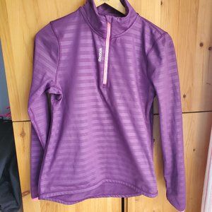 Reebok Women's Purple Athletic or Hiking 1/4 zip Shirt in size medium
